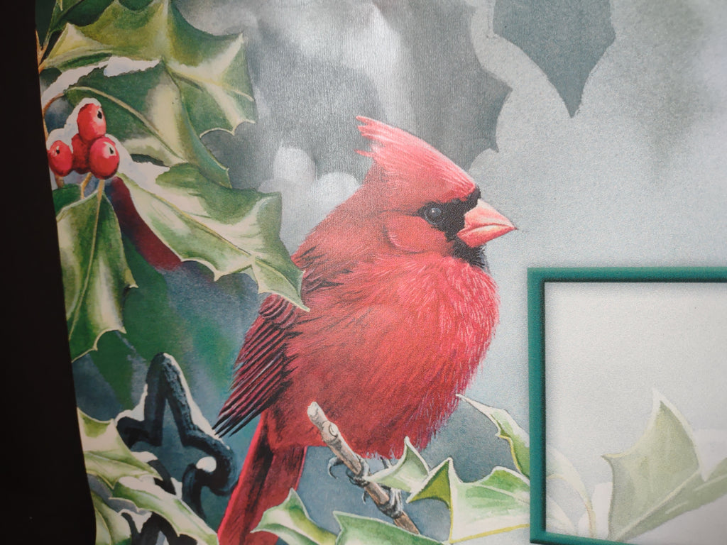 Vintage Cardinal Christmas MailWraps Magnetic Mailbox Cover Susan Bourdet 4831]