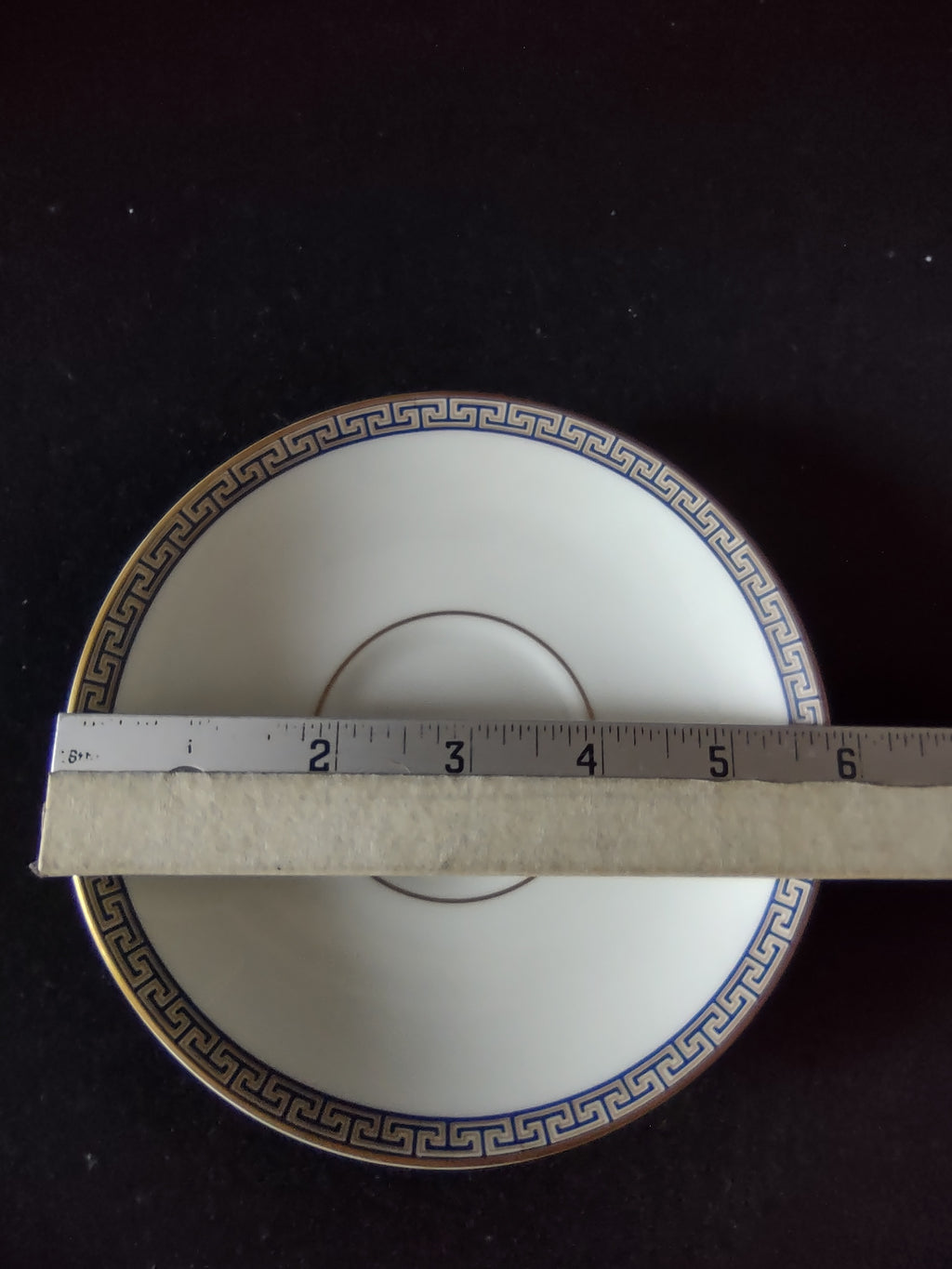 Vintage Wedgwood Palatia Cobalt Blue Bouillon Saucer Bone China England [6286]
