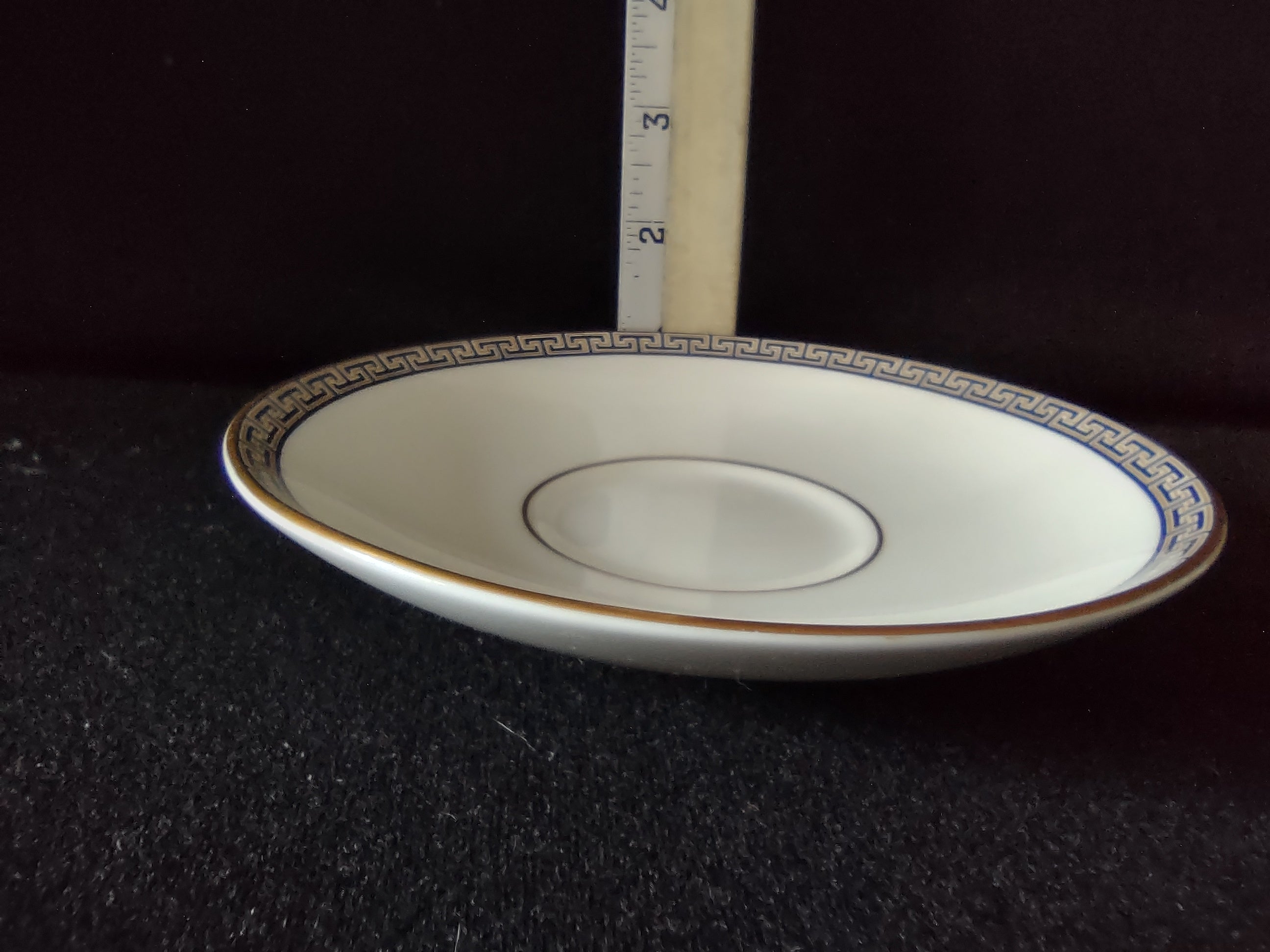 Vintage Wedgwood Palatia Cobalt Blue Bouillon Saucer Bone China England [6286]