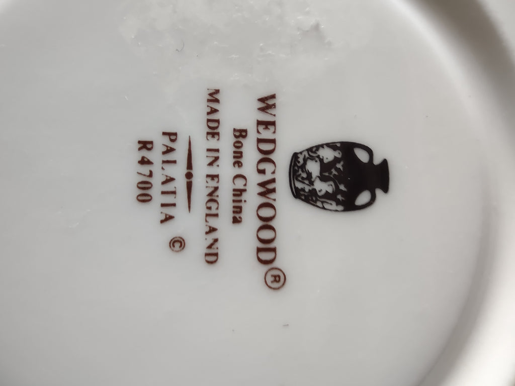 Vintage Wedgwood Palatia Cobalt Blue Bouillon Saucer Bone China England [6286]