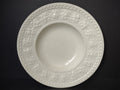 Vintage Wedgwood Wellesley Cream Embossed Rimmed Soup Bowl England [6309]