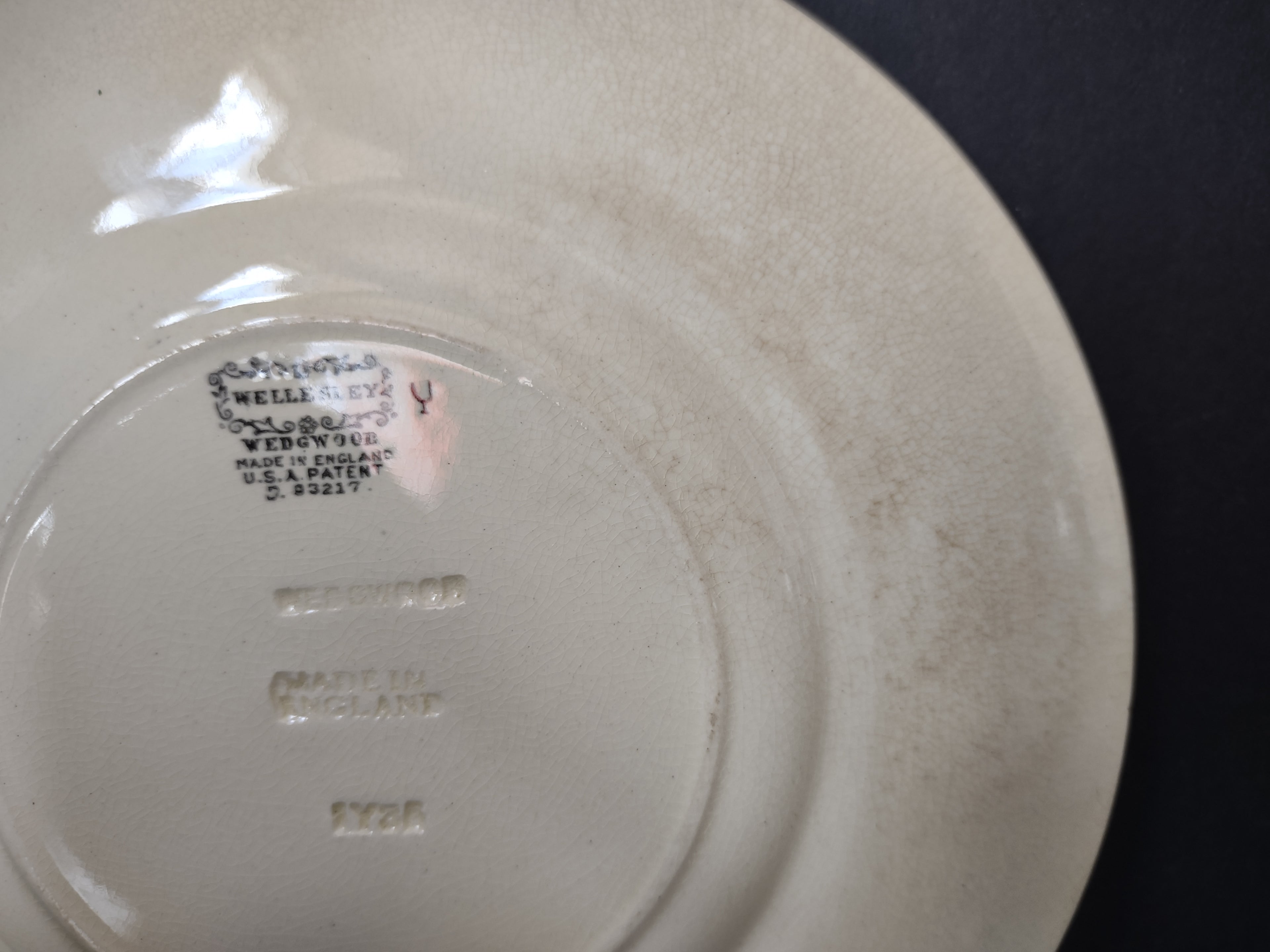 Vintage Wedgwood Wellesley Cream Embossed Dessert PlateEngland [6310]