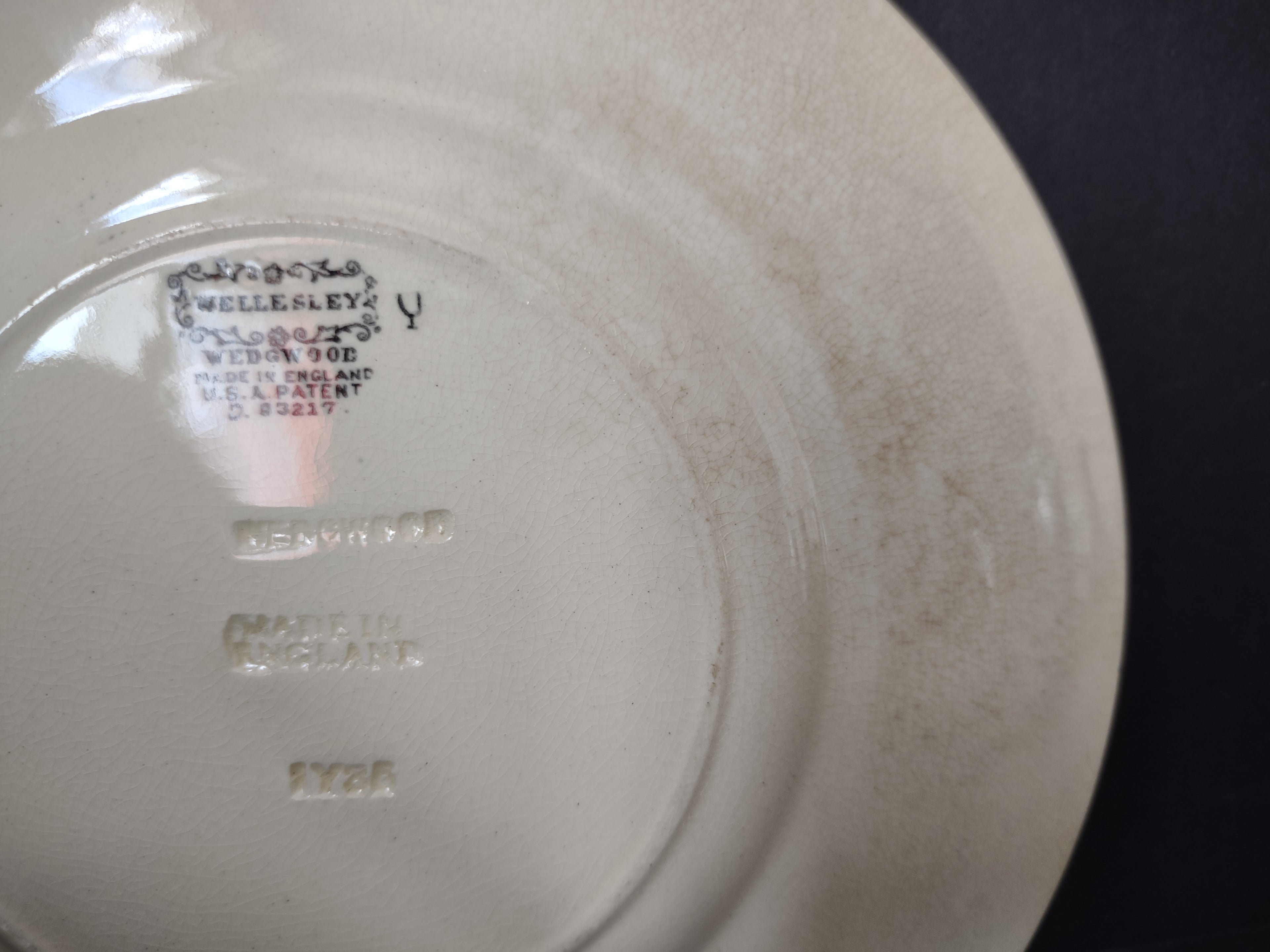 Vintage Wedgwood Wellesley Cream Embossed Dessert PlateEngland [6310]