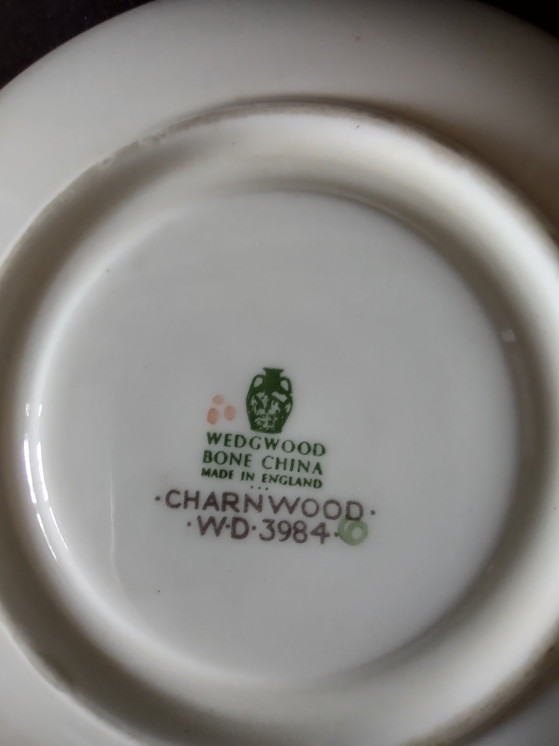 Vintage Wedgwood Charnwood Teacup Saucer Bone China England Pair [6288]