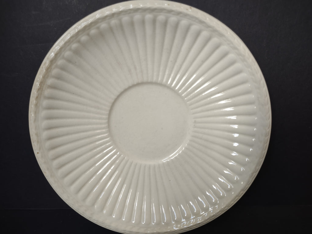 Vintage Wedgwood Edme Cream Ribbed Saucer Made in England [6313]