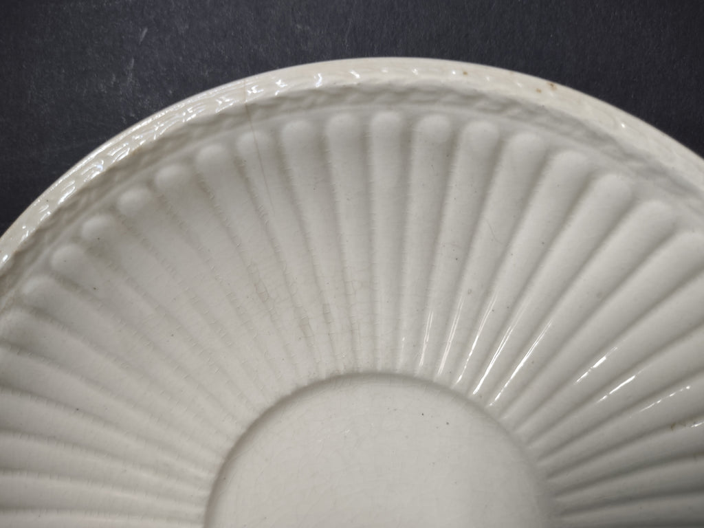 Vintage Wedgwood Edme Cream Ribbed Saucer Made in England [6313]