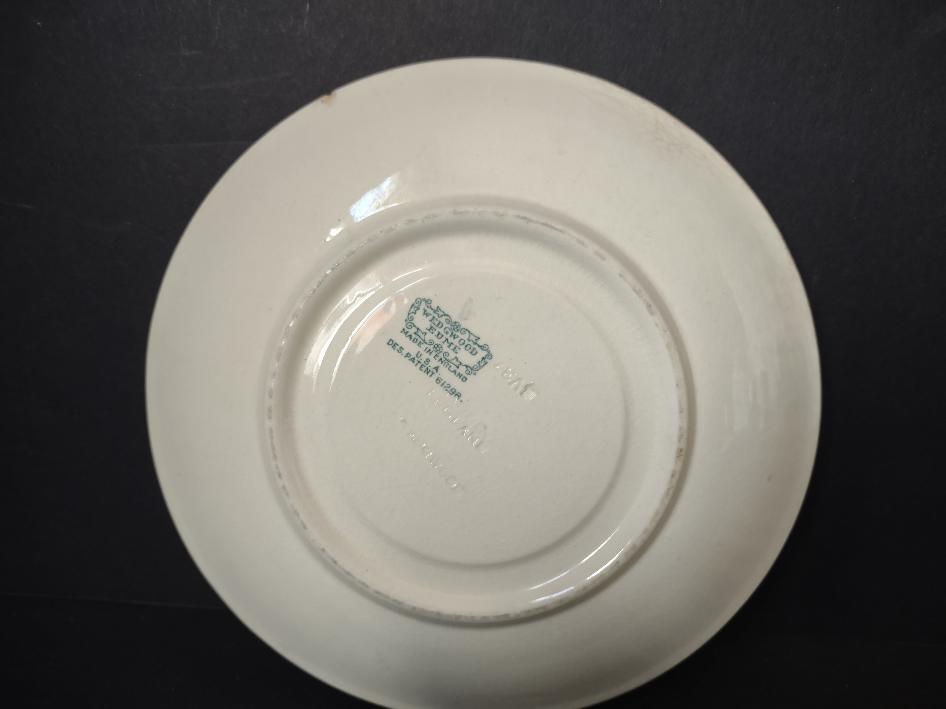 Vintage Wedgwood Edme Cream Ribbed Saucer Made in England [6313]