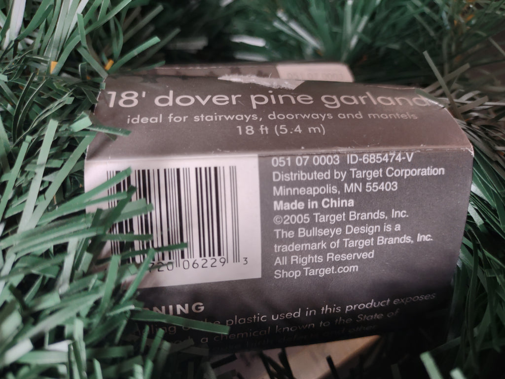 Vintage 18 ft Dover Pine Christmas Garland Set of 5 Target [4839]