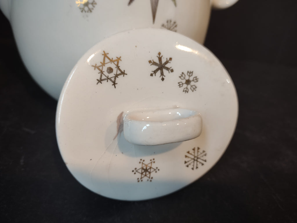 Vintage Gailstyn Golden Stardrift Teapot w/ Lid White Gold [6335]