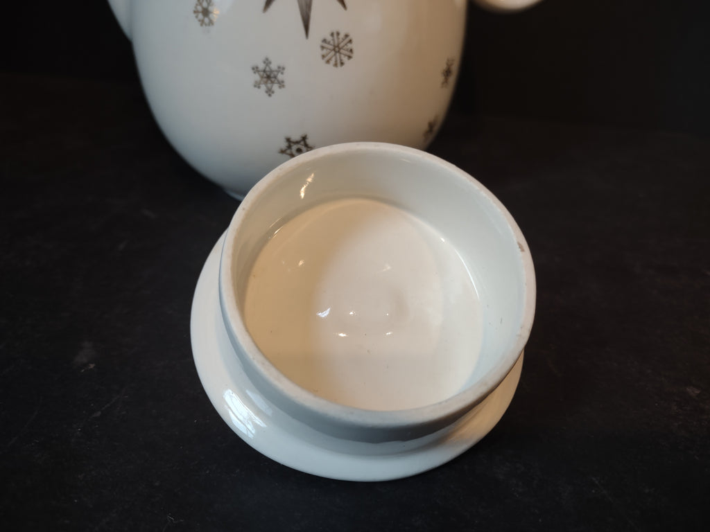 Vintage Gailstyn Golden Stardrift Teapot w/ Lid White Gold [6335]