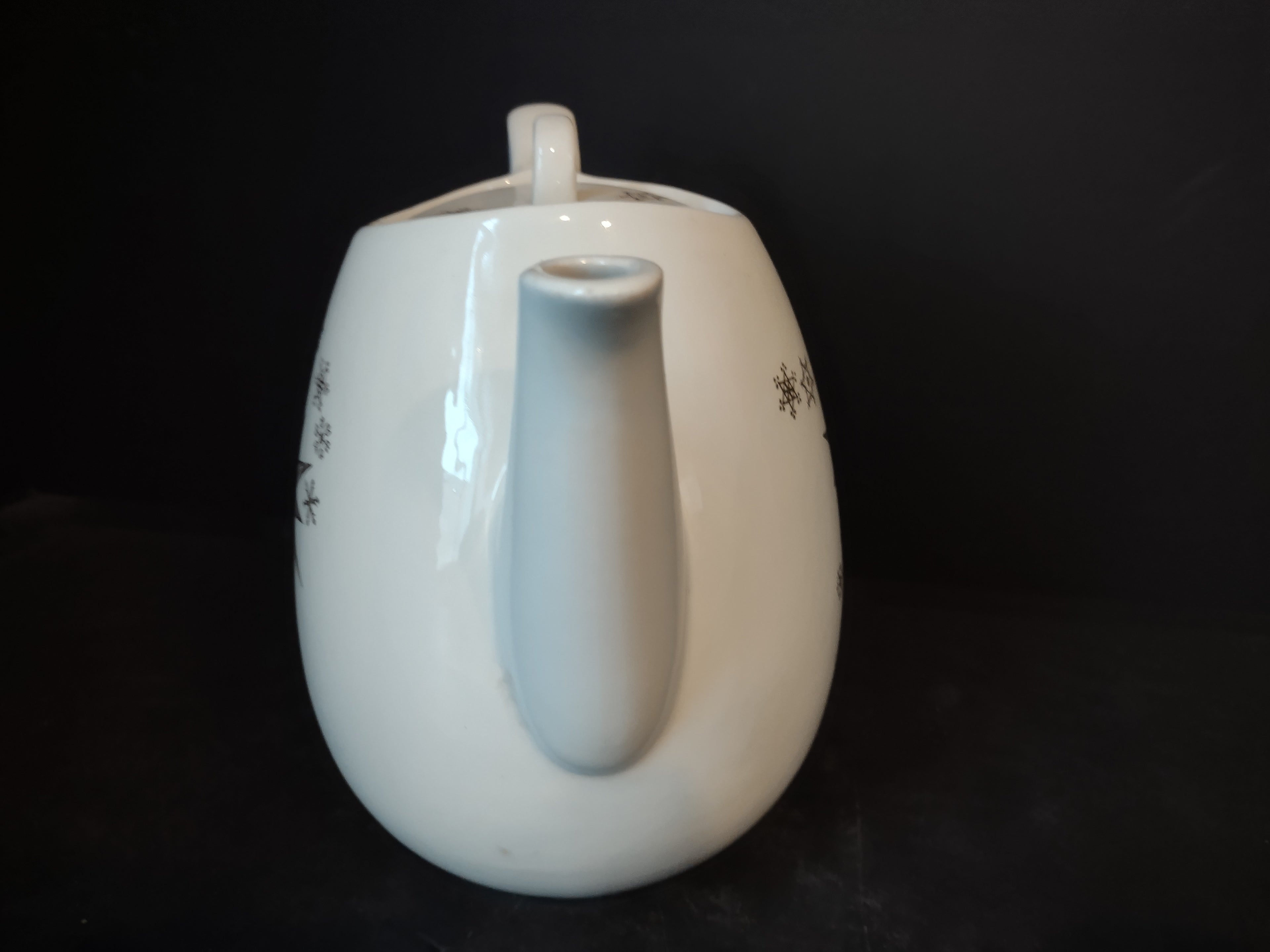 Vintage Gailstyn Golden Stardrift Teapot w/ Lid White Gold [6335]