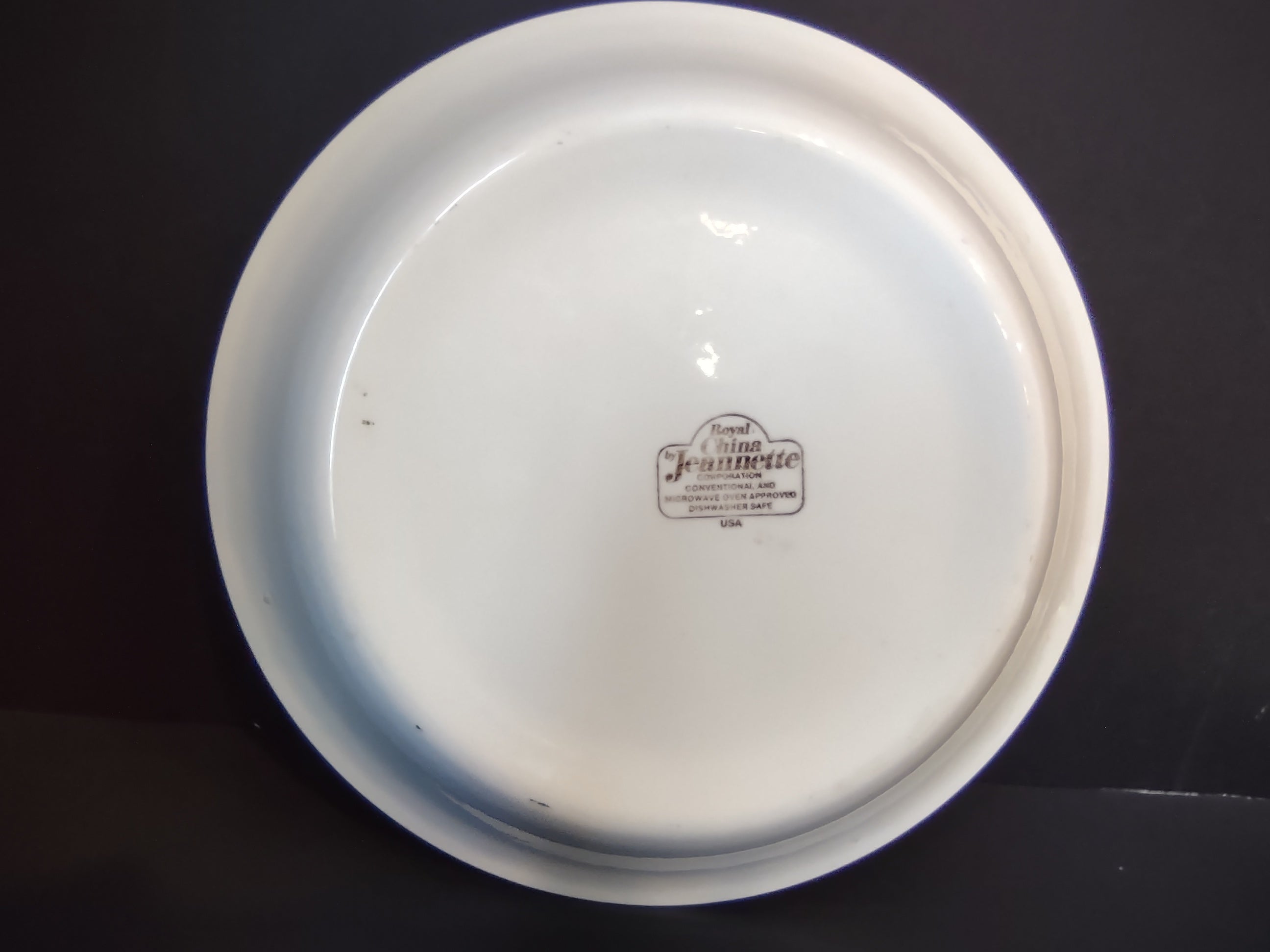 Vintage Royal China Jeannette Cheesecake Recipe Pie Plate 10" [6337]