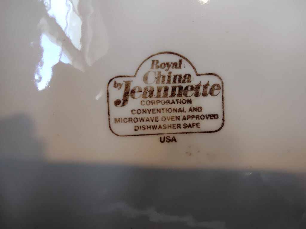 Vintage Royal China Jeannette Cheesecake Recipe Pie Plate 10" [6337]