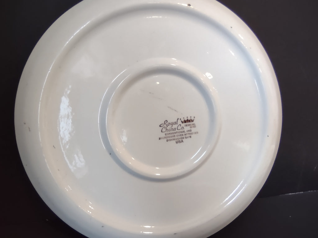 Vintage Royal China Co Creole Barbecued Shrimp Recipe Plate [6338]
