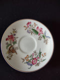 Vintage Wedgwood Floral Butterfly Saucer Bone China England [6298]