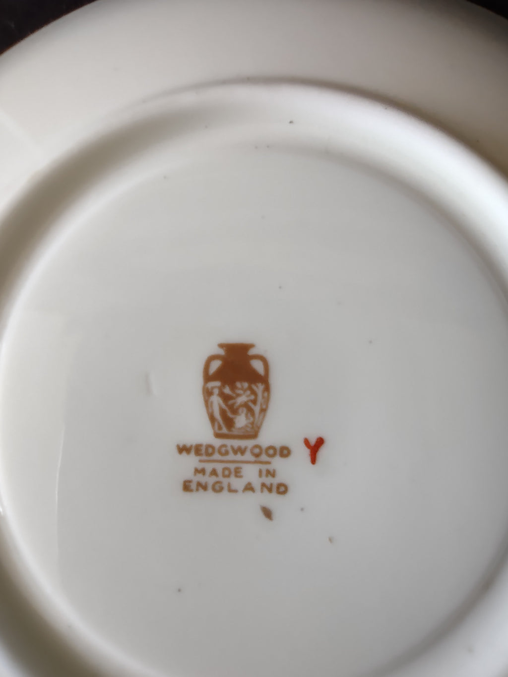 Vintage Wedgwood Floral Butterfly Saucer Bone China England [6298]