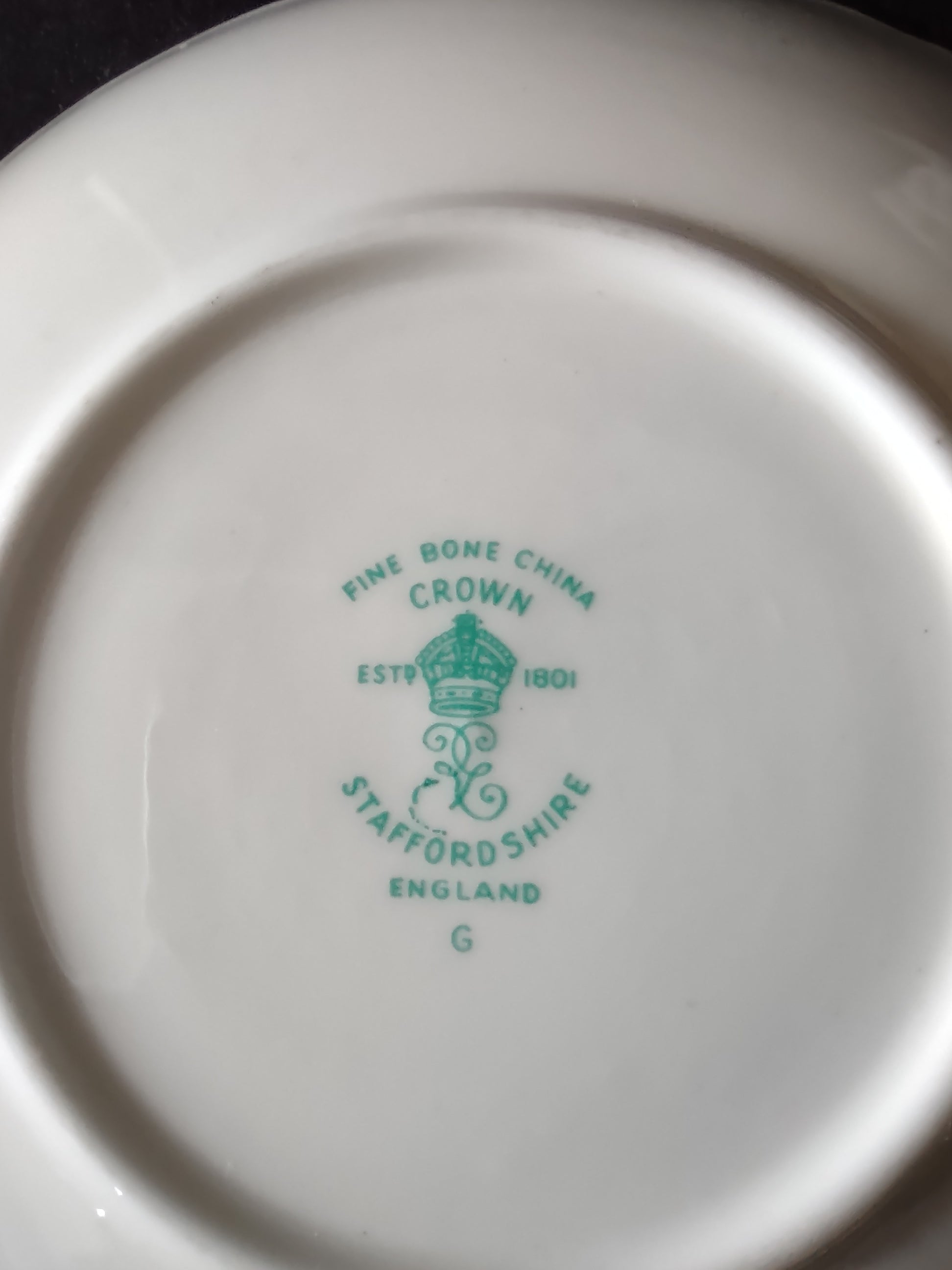 Vintage Staffordshire Trinity Rose Cup Saucer Bone China England Pair [6299]