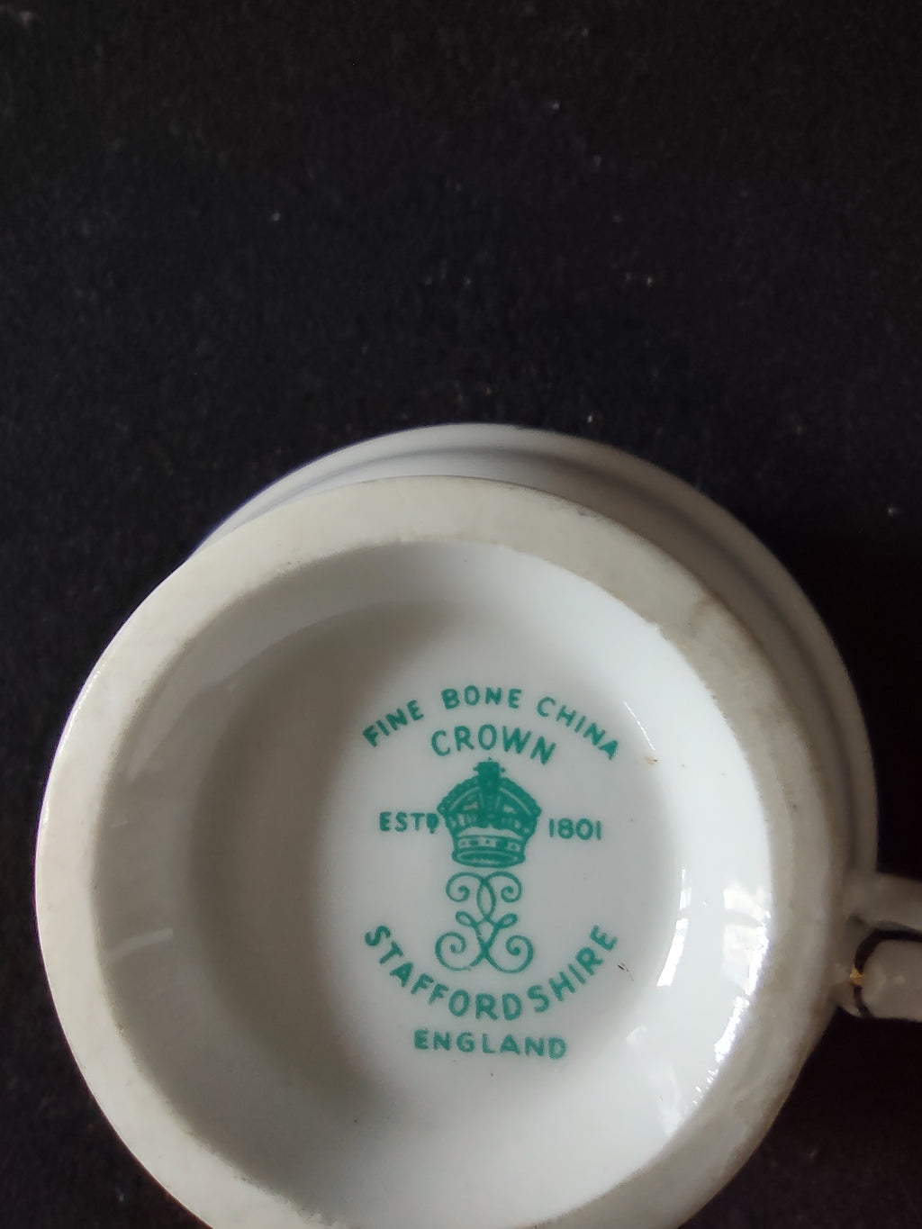 Vintage Staffordshire Trinity Rose Cup Saucer Bone China England Pair [6299]