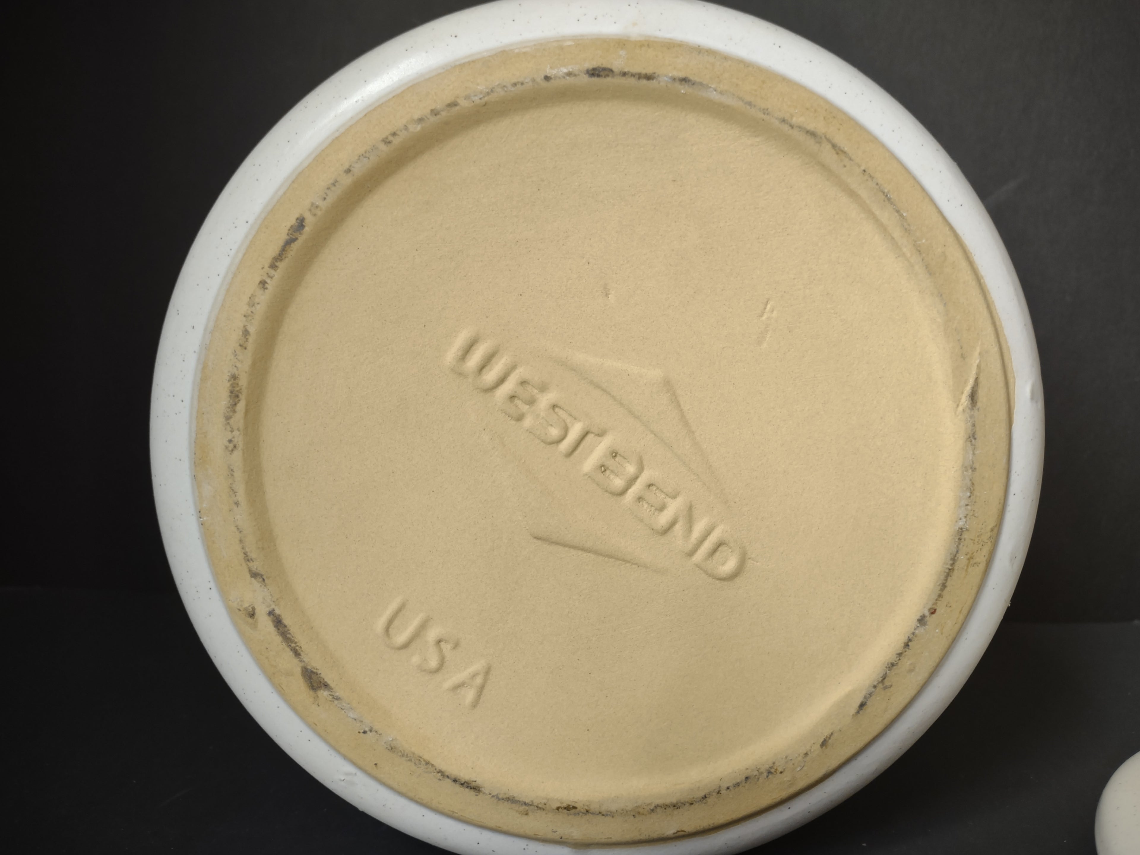 Vintage West Bend USA Stoneware Bean Pot Casserole Mid-Century [6350]