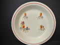 Vintage Taylor Smith Taylor Tulip Pattern Dinner Plate 9" Red Rim USA [6353]