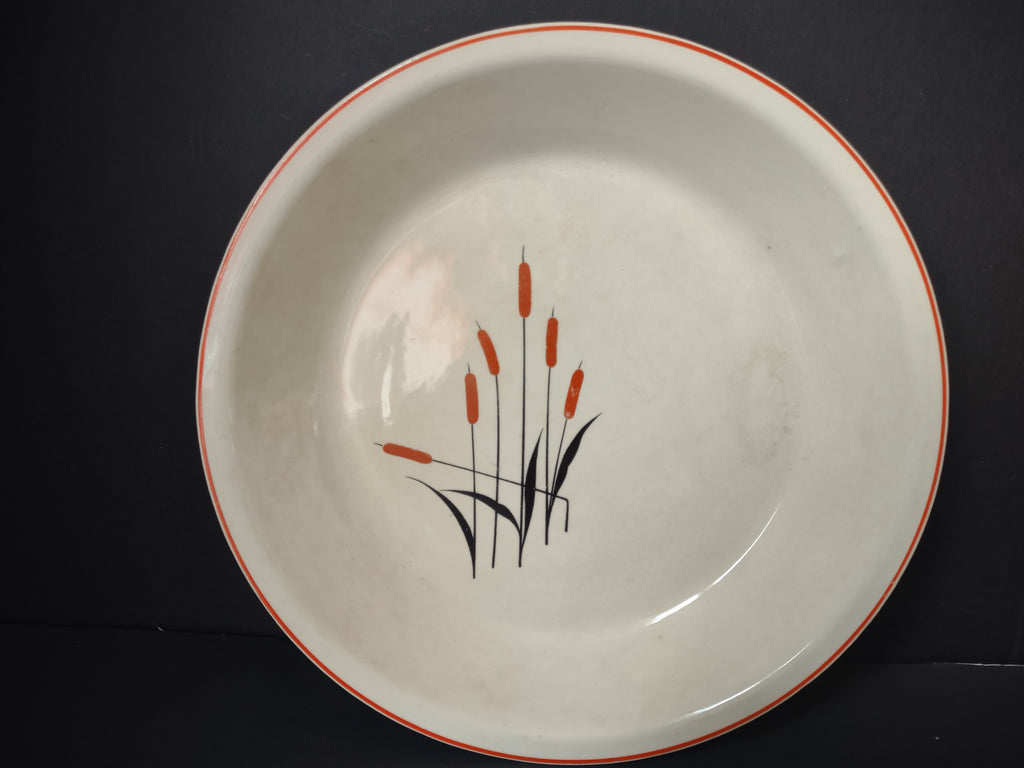 Vintage Sears Cat Tail Oven Proof Dinner Plate 9" Cattail Pattern USA [6354]