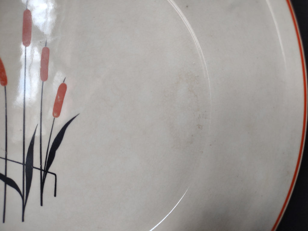 Vintage Sears Cat Tail Oven Proof Dinner Plate 9" Cattail Pattern USA [6354]