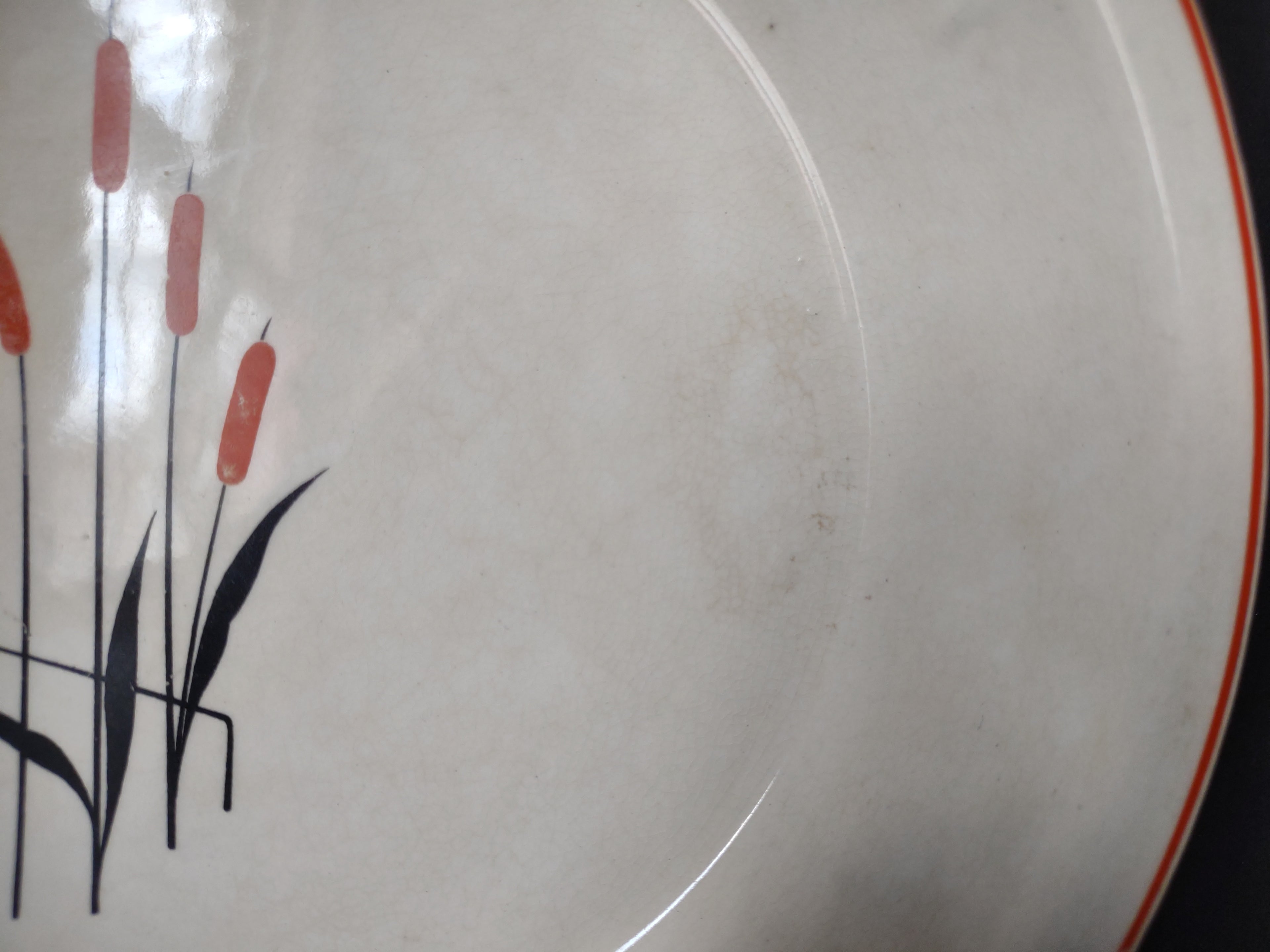 Vintage Sears Cat Tail Oven Proof Dinner Plate 9" Cattail Pattern USA [6354]