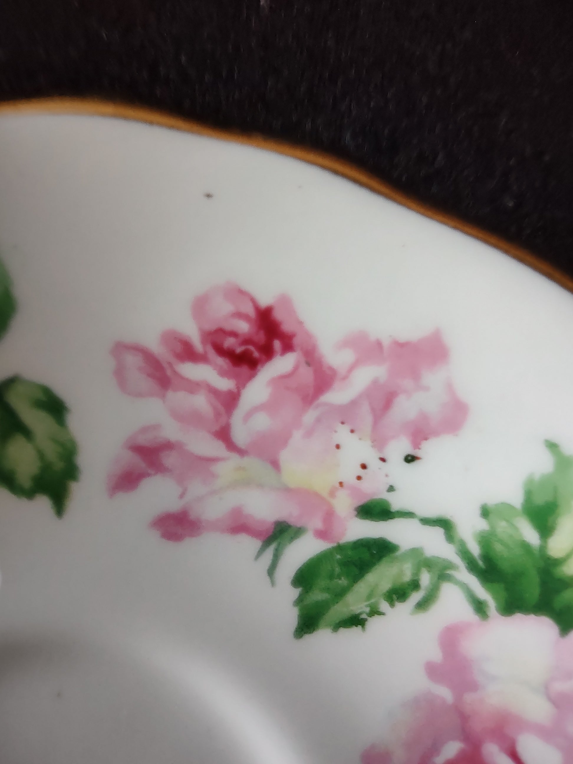 Vintage Crown Staffordshire Trinity Rose Saucer Bone China England [6300]