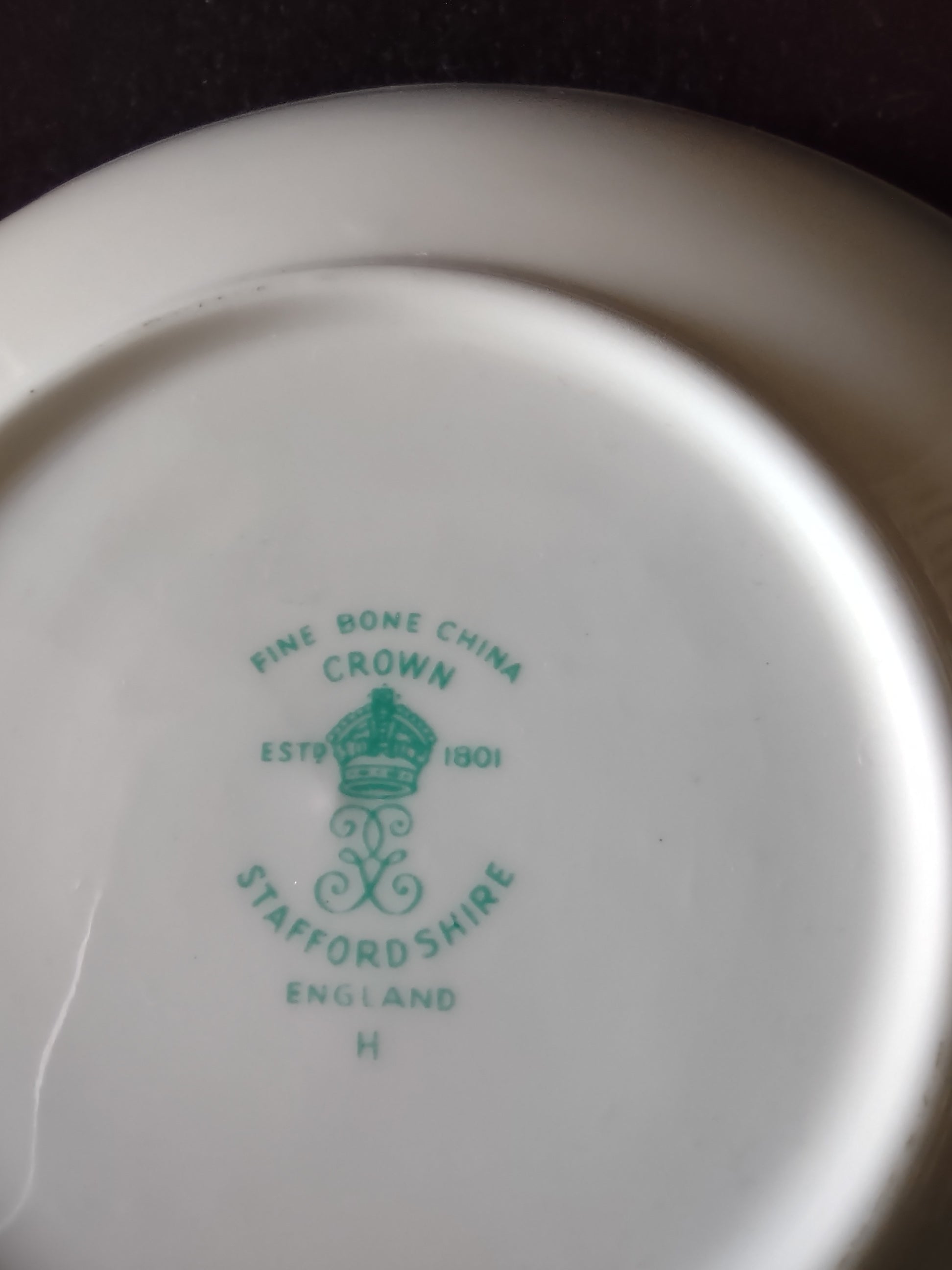 Vintage Crown Staffordshire Trinity Rose Saucer Bone China England [6300]