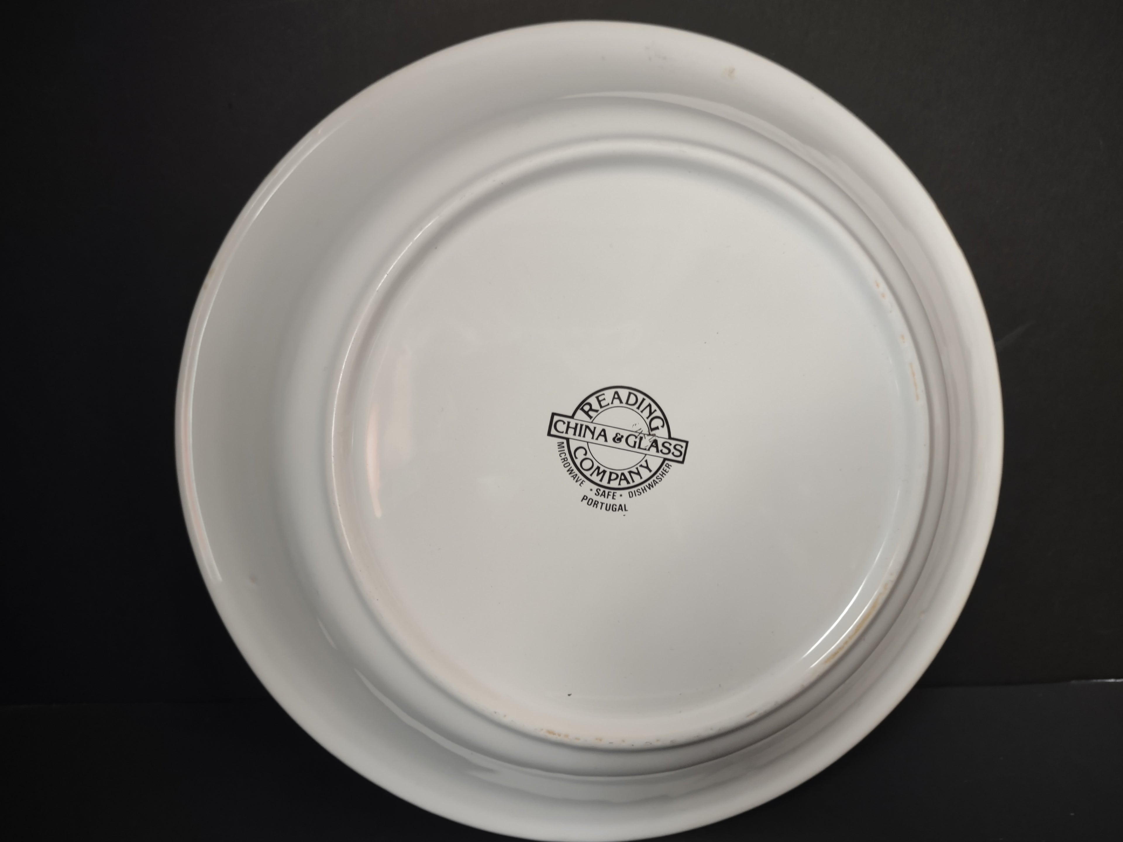 Vintage Reading China Glass Cherry Pie Recipe Plate 10.5" Portugal [6359]