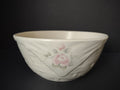 Vintage Pfaltzgraff Heirloom Cream Pink Rose Embossed Serving Bowl USA [6360]