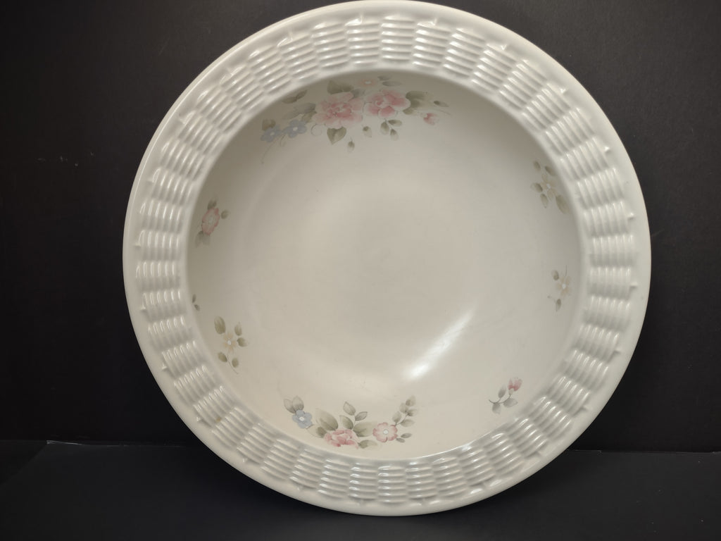 Vintage Pfaltzgraff Trousseau Serving Bowl 10" Basketweave USA [6361]