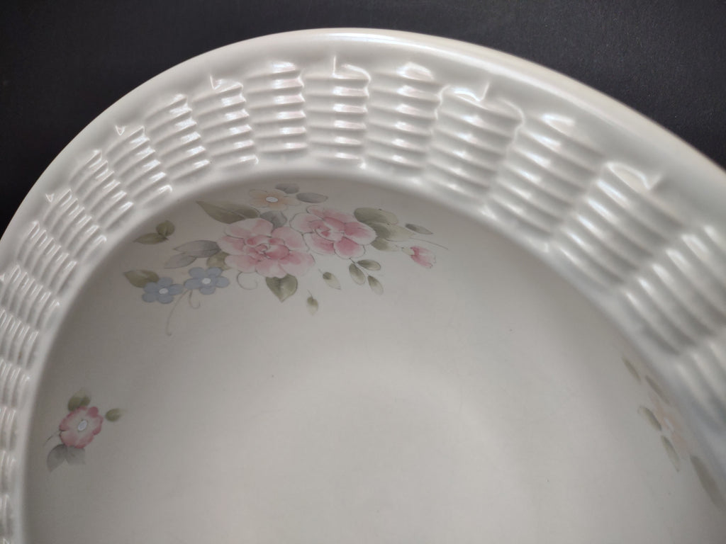Vintage Pfaltzgraff Trousseau Serving Bowl 10" Basketweave USA [6361]