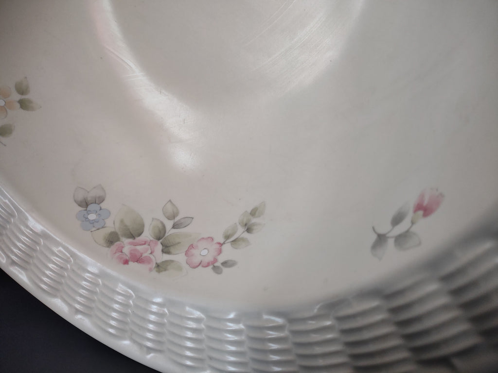 Vintage Pfaltzgraff Trousseau Serving Bowl 10" Basketweave USA [6361]