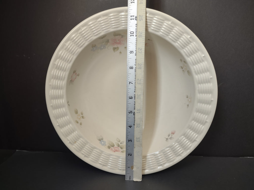 Vintage Pfaltzgraff Trousseau Serving Bowl 10" Basketweave USA [6361]