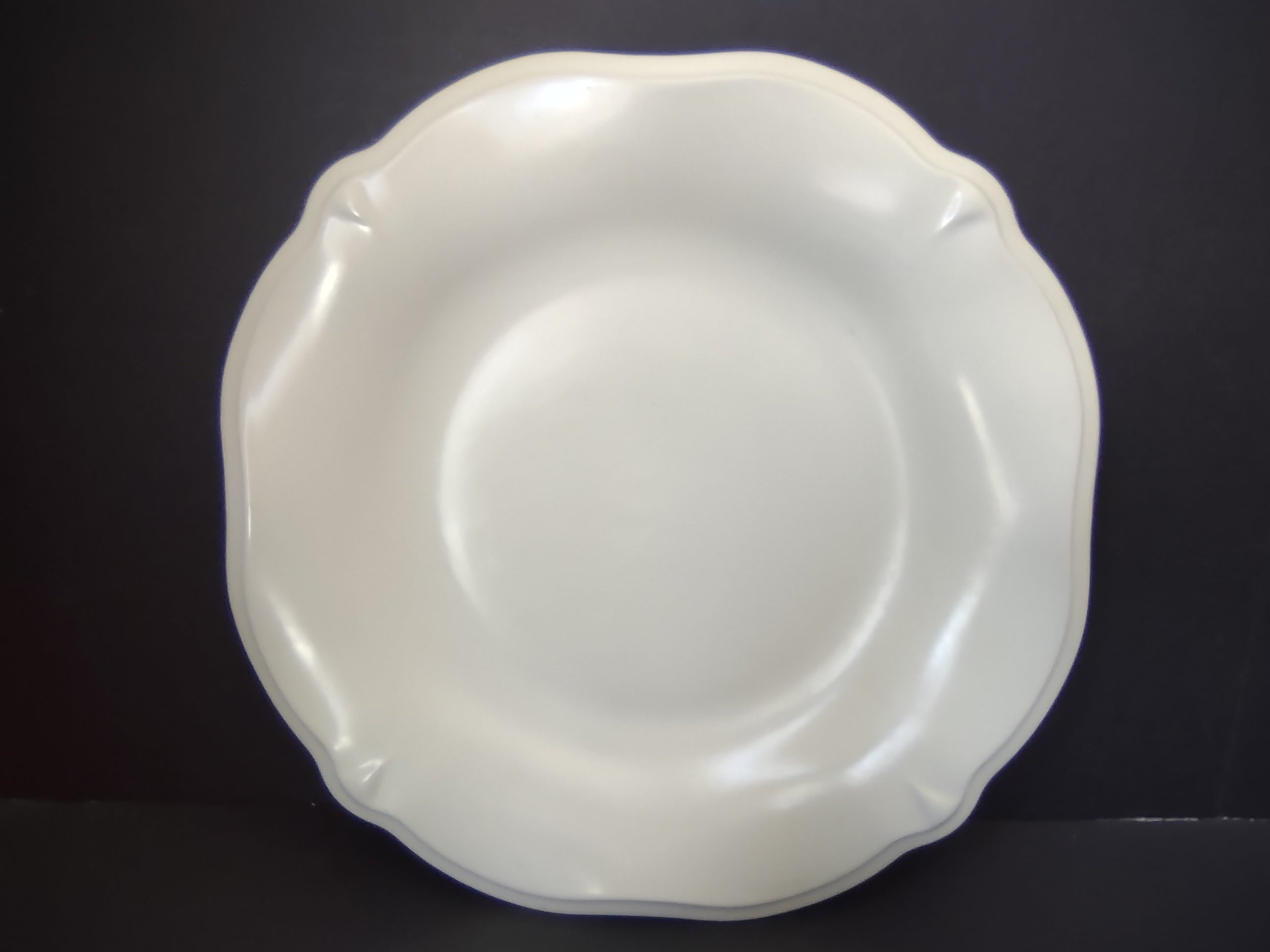 Vintage Pfaltzgraff 12" Cream Scalloped Serving Platter Dinnerware [6362]