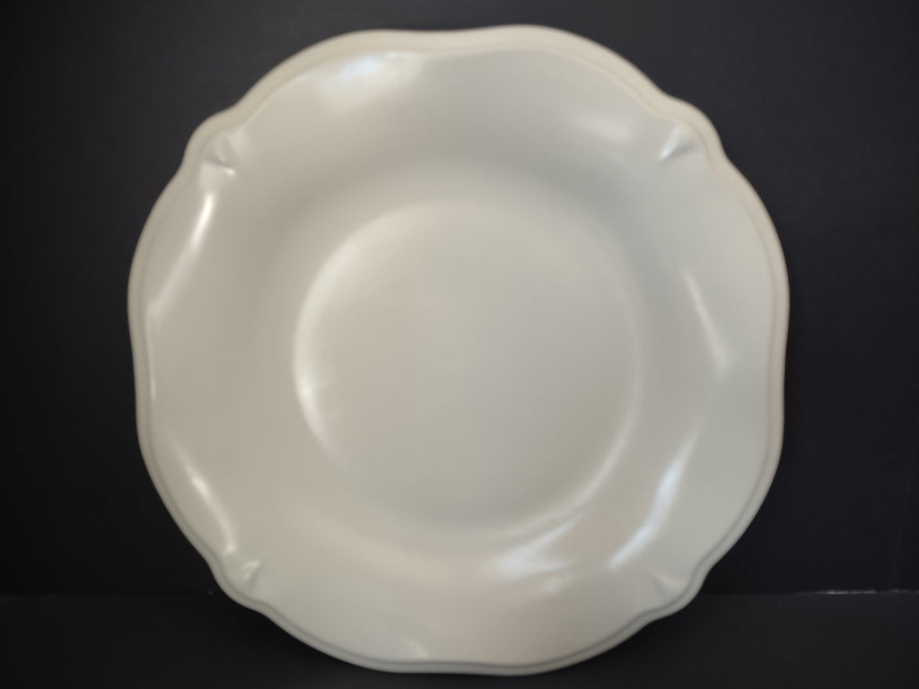 Vintage Pfaltzgraff 12" Cream Scalloped Serving Platter Dinnerware [6362]