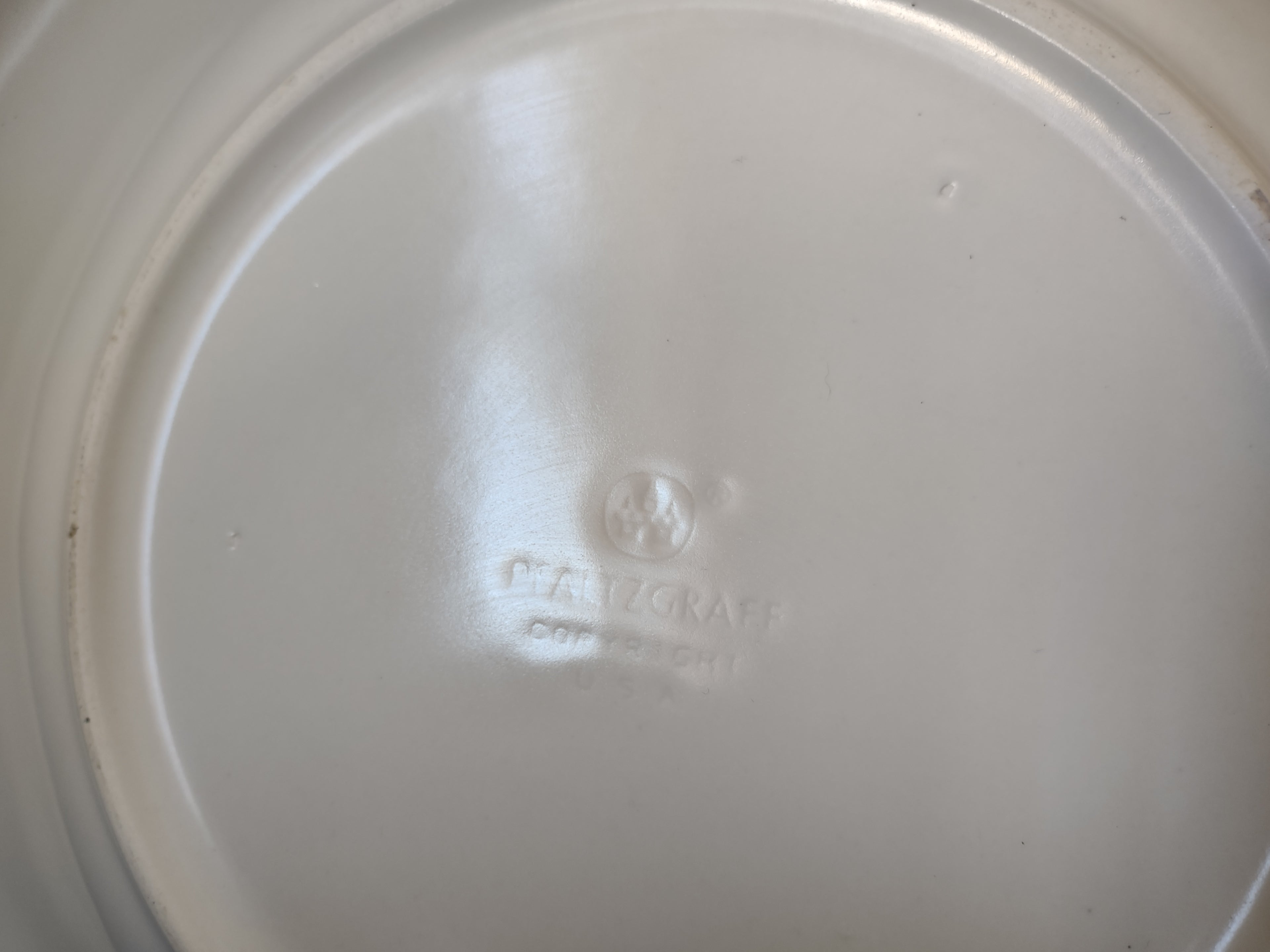 Vintage Pfaltzgraff 12" Cream Scalloped Serving Platter Dinnerware [6362]