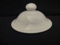 Vintage Pfaltzgraff Blue Rose Dome Lid with Ball Knob White Ceramic [6319]
