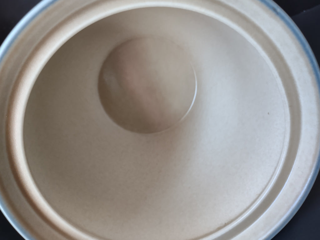 Vintage Pfaltzgraff Village Blue Floral Stoneware 3 Qt Canister w/Lid [6364]