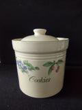 Vintage Pfaltzgraff Garden Party Cookie Jar W/Lid Stoneware Cottagecore [6325]