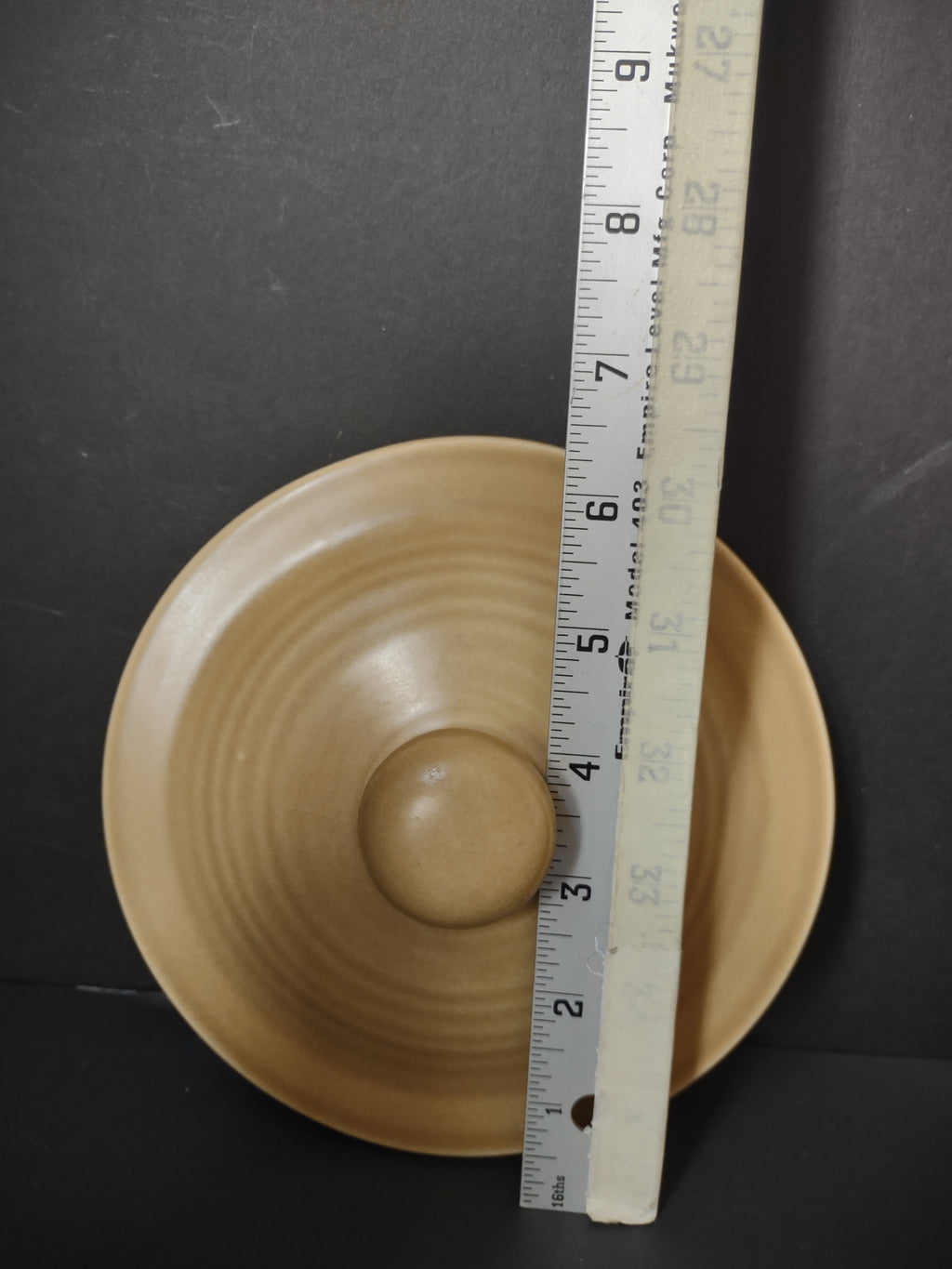 Vintage Pfaltzgraff Village Cream Stoneware Canister Lid Only Mold 502 [6367]