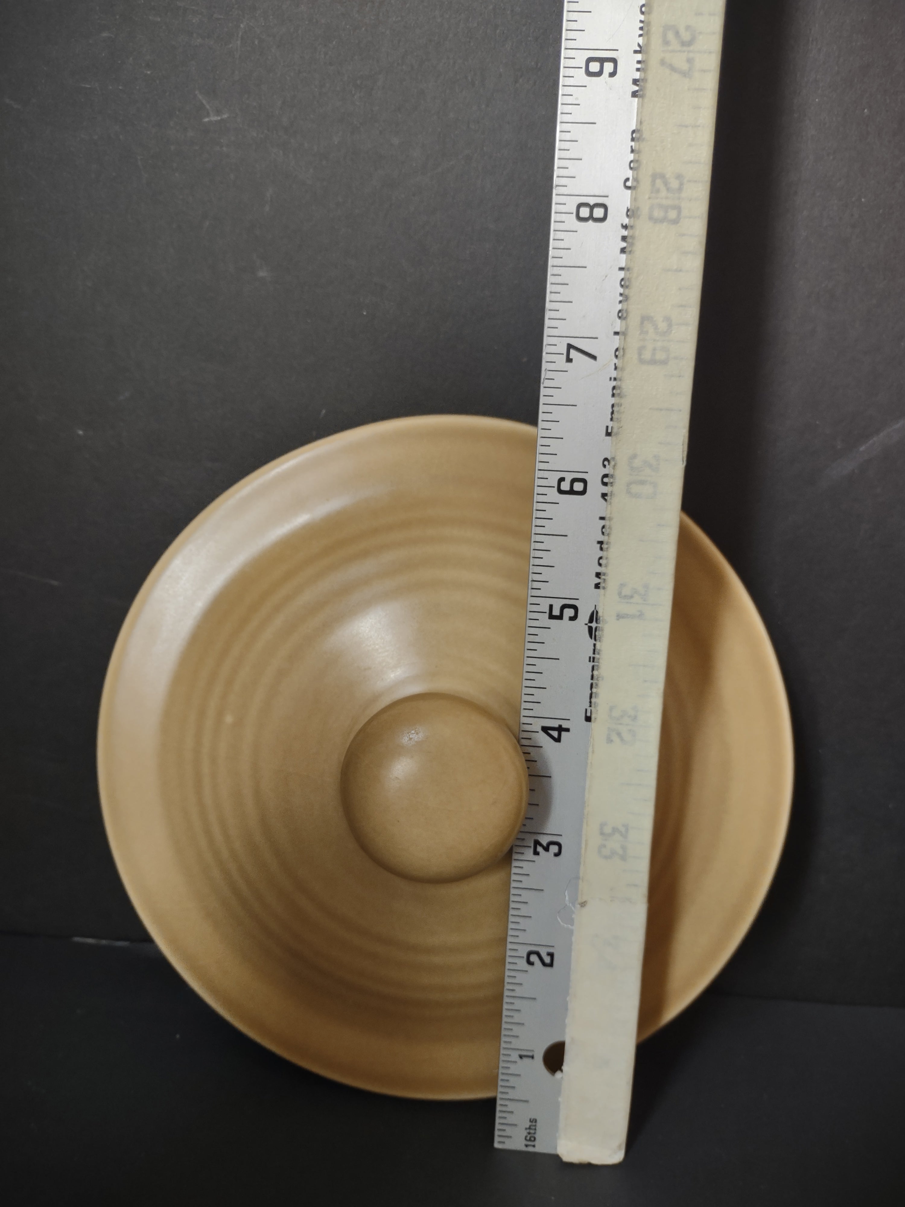 Vintage Pfaltzgraff Village Cream Stoneware Canister Lid Only Mold 502 [6367]