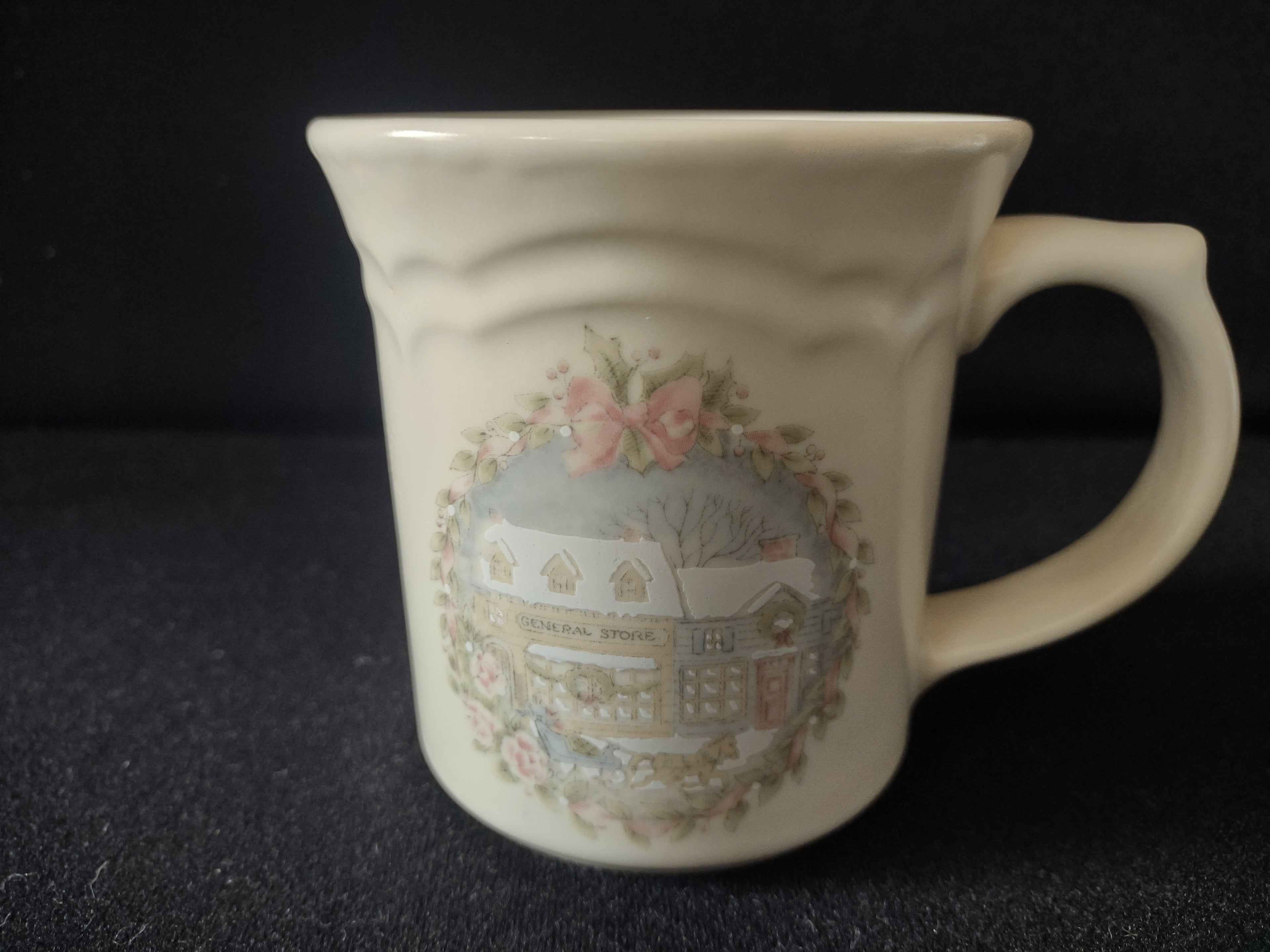 Vintage Pfaltzgraff Stoneware Mugs Heirloom Cottagecore Set Of 3 (6326)