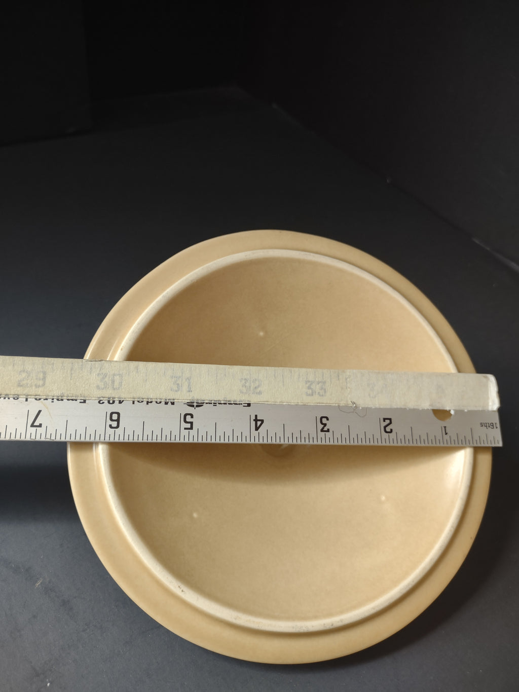 Vintage Pfaltzgraff Village Cream Stoneware Canister Lid Only Mold 502 [6367]