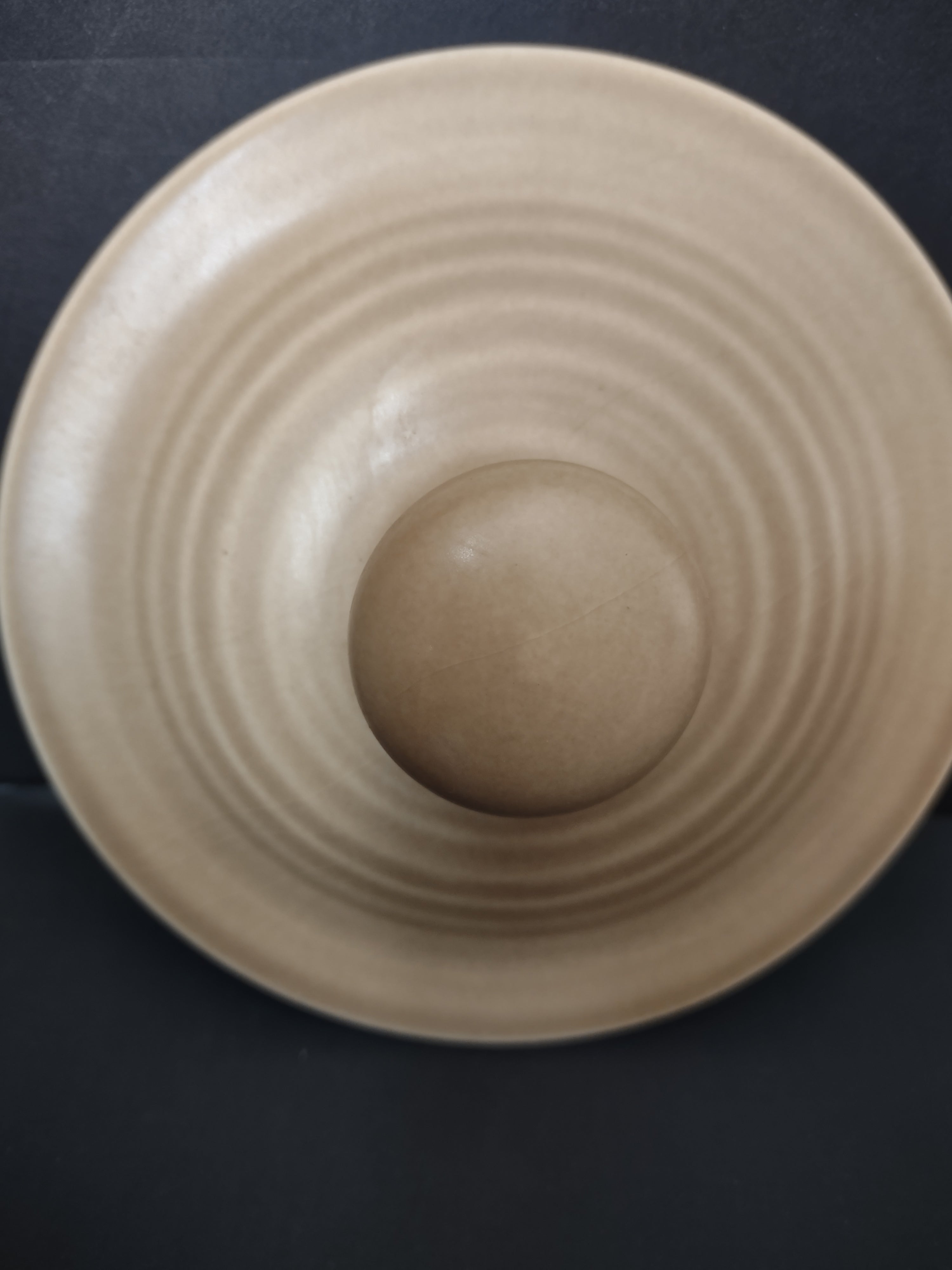 Vintage Pfaltzgraff Village Cream Stoneware Canister Lid Only Mold 504 [6368]