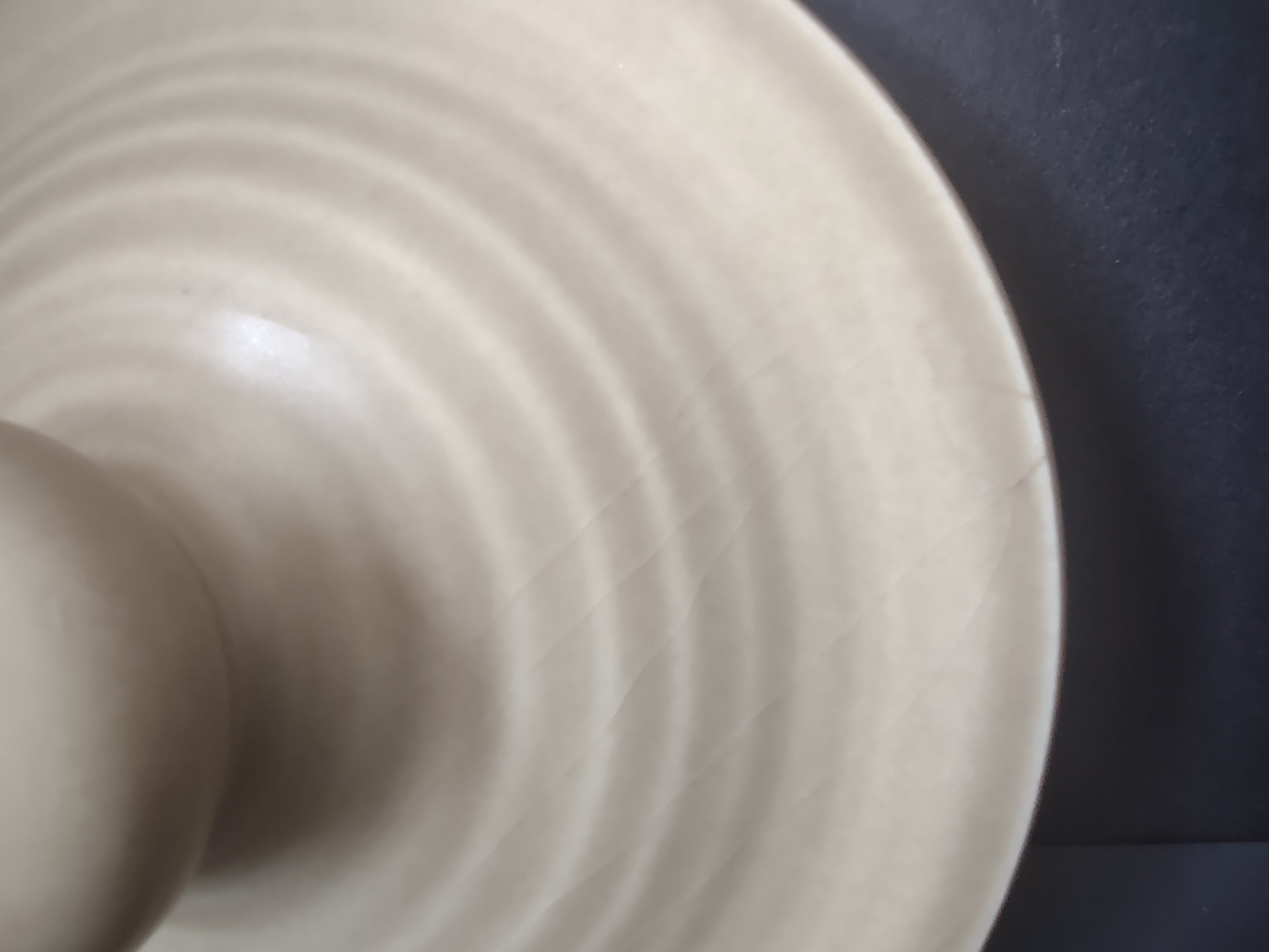 Vintage Pfaltzgraff Village Cream Stoneware Canister Lid Only Mold 504 [6368]