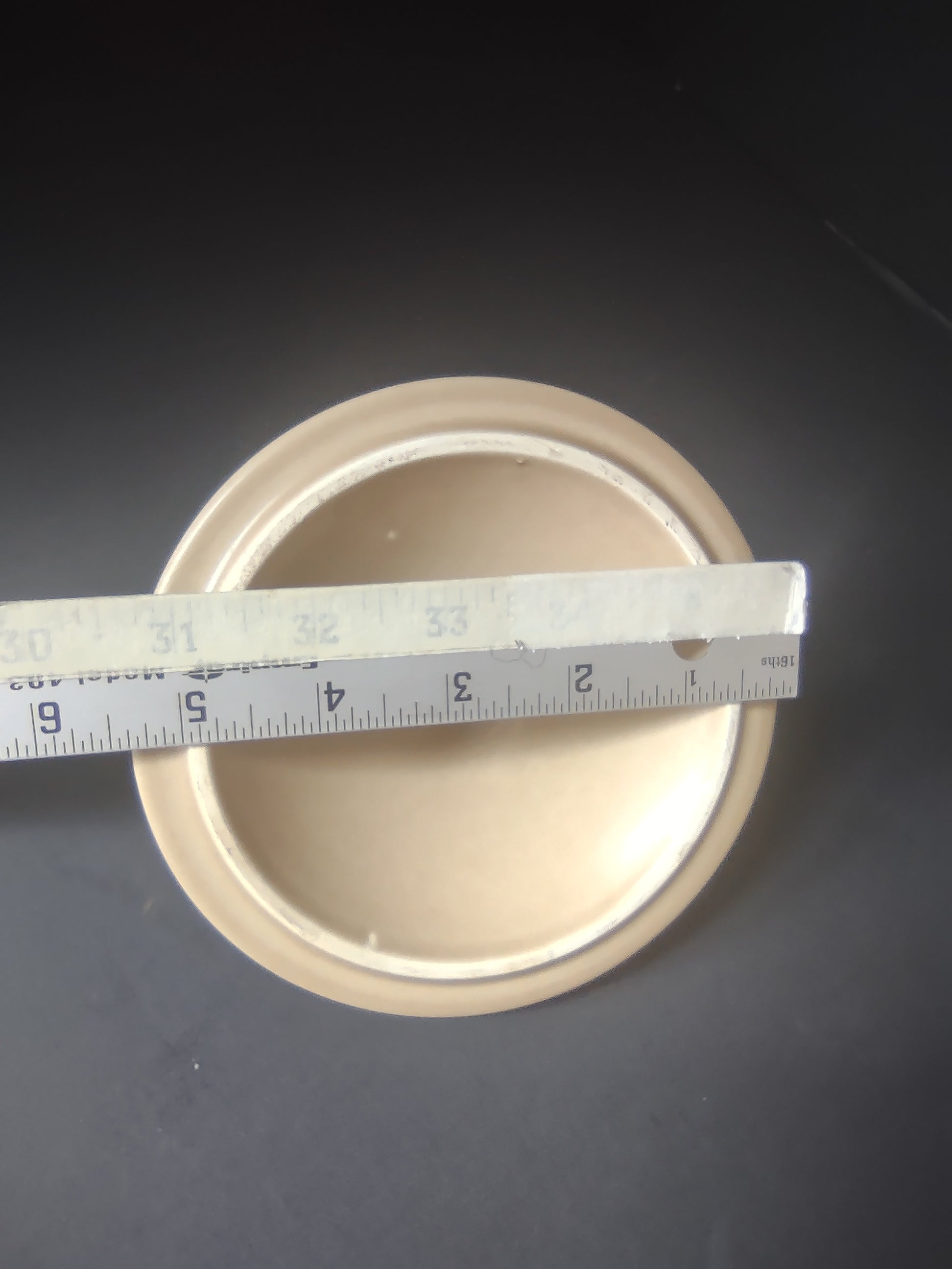 Vintage Pfaltzgraff Village Cream Stoneware Canister Lid Only Mold 504 [6368]