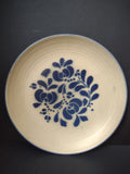 Vintage Pfaltzgraff Village Blue Floral Stoneware Dinner Plate 10.5" [6369]