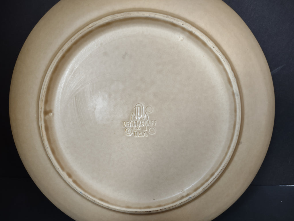 Vintage Pfaltzgraff Village Blue Floral Stoneware Dinner Plate 10.5" [6369]